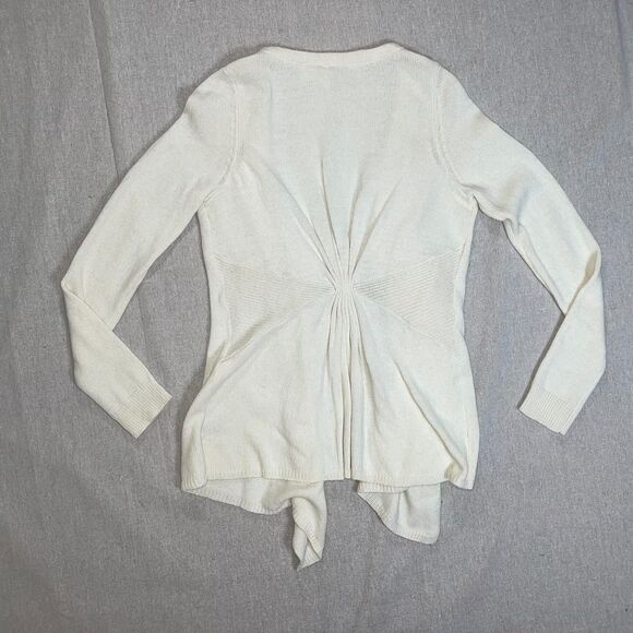 Moth Anthropologie - Cream Waterfall Front Cardigan Wool Blend - Small - Picture 2 of 8